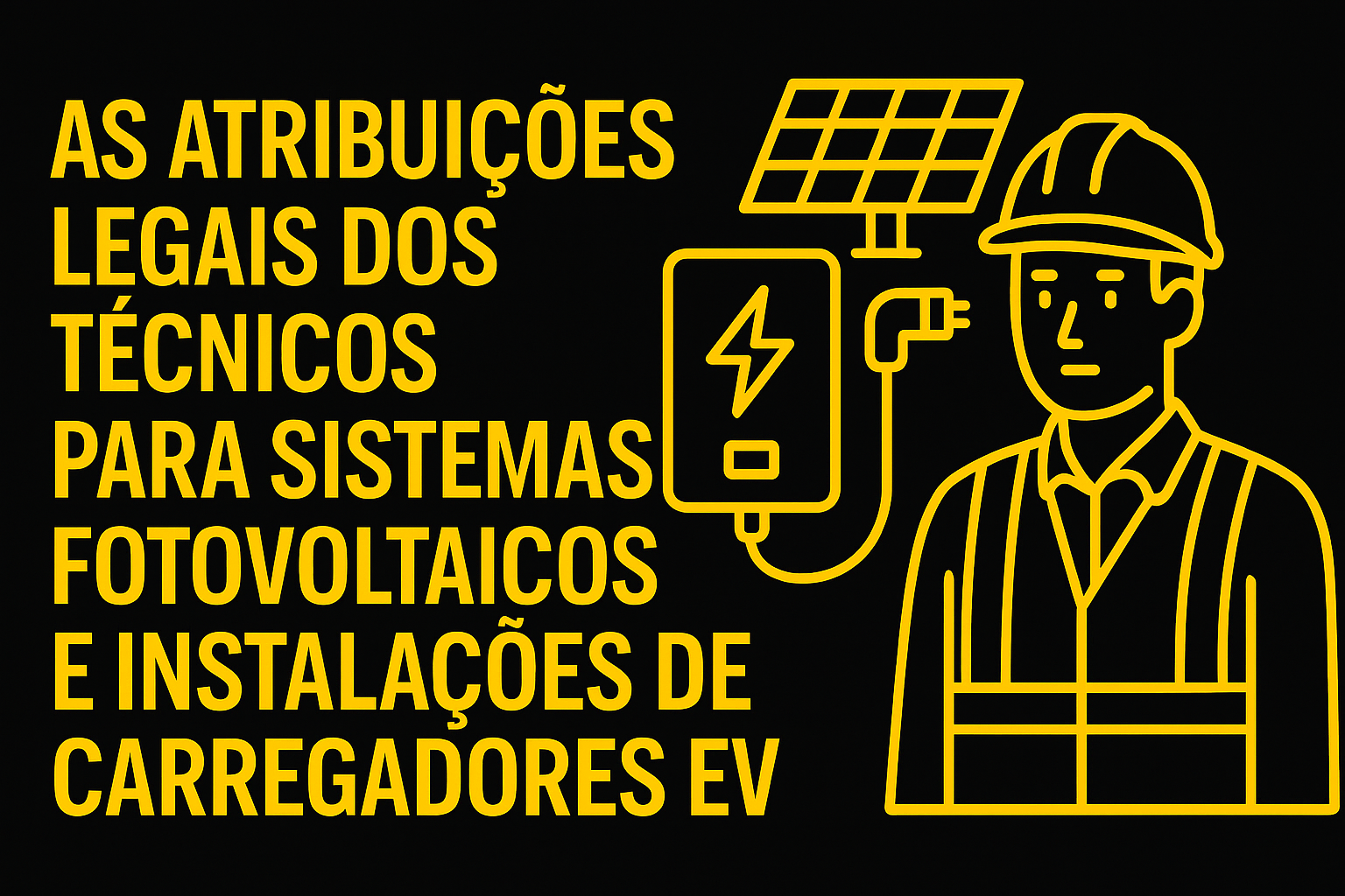 Técnico industrial atuando em sistema fotovoltaico e instalação de carregador Wallbox